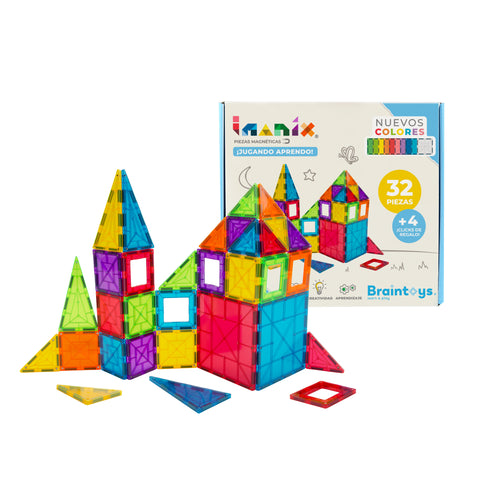 Imanix 32 piezas nuevos colores + 4 Clicks de regalo